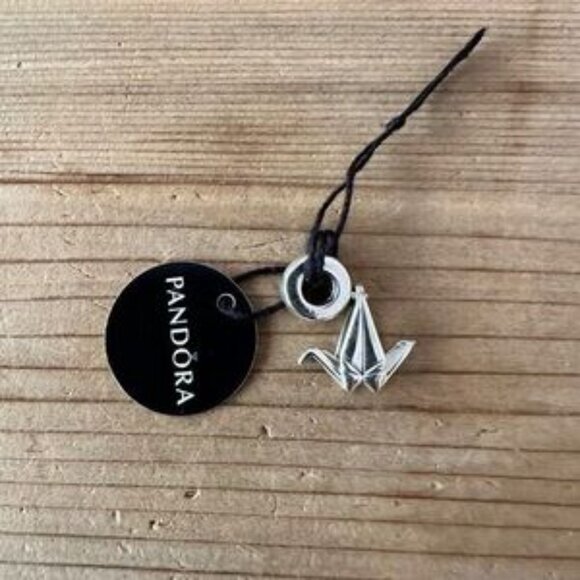 PANDORA Japanese Origami Crane Dangle Charm - Picture 2 of 4